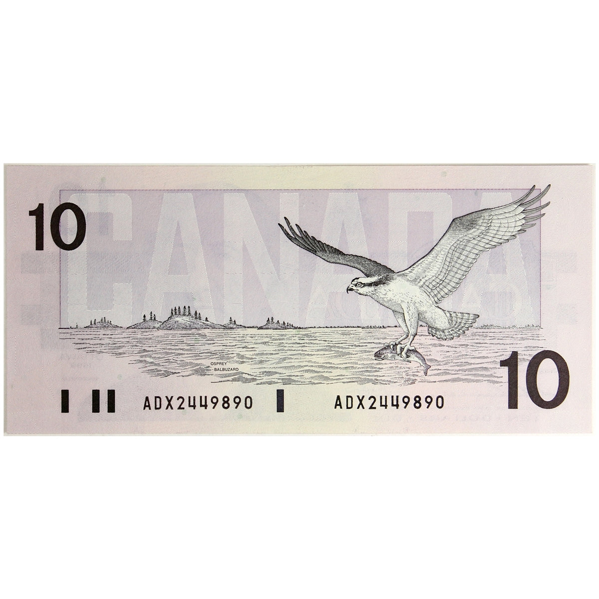 BC-57aA 1989 Canada $10 Thiessen-Crow, ADX, UNC