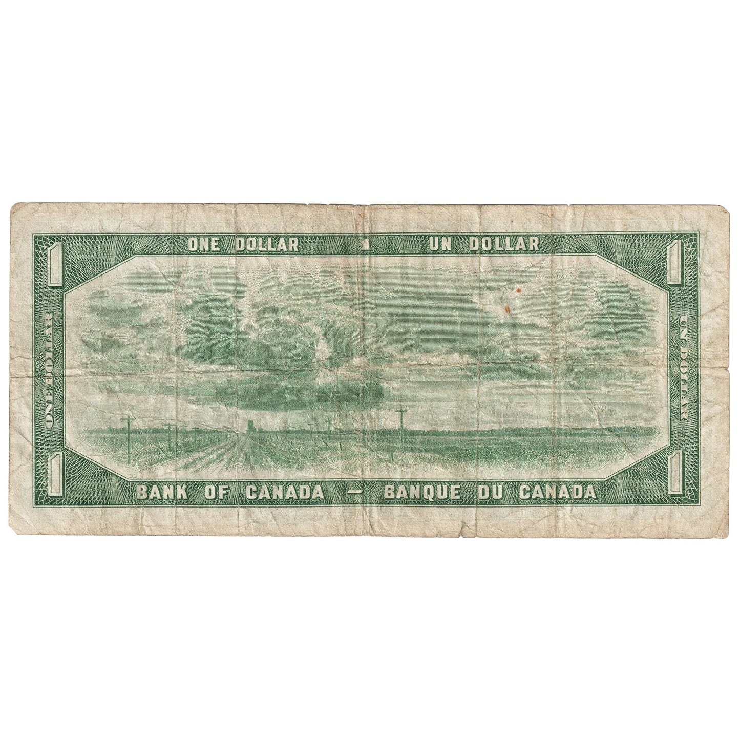 BC-29b 1954 Canada $1 Beattie-Coyne, Devil's Face, T/A, Circulated