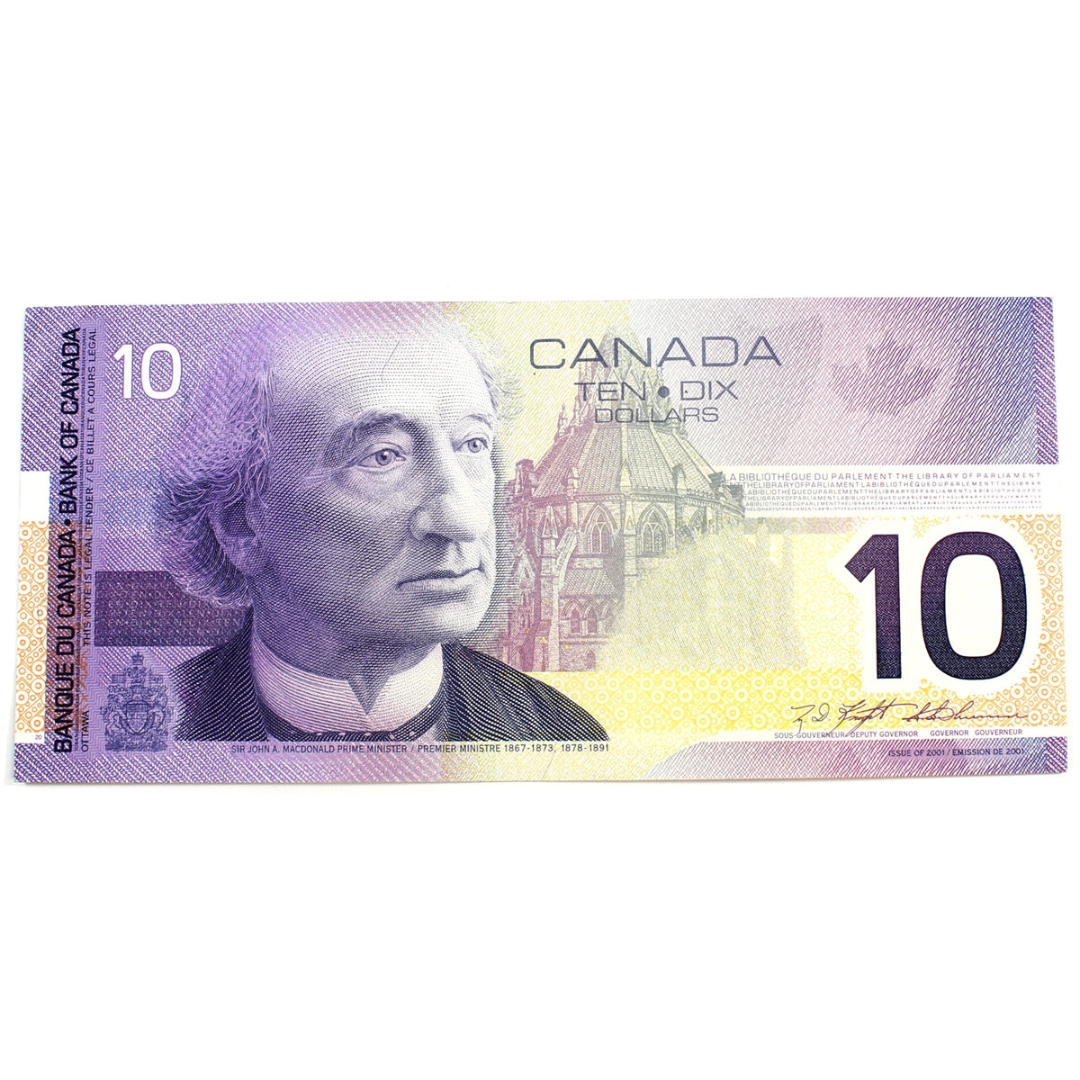 BC-63aA 2000 Canada $10 Knight-Thiessen, FDV (9.10M-9.86M), EF-AU (EF45)