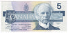 BC-56b 1986 Canada $5 Thiessen-Crow, FPT, AU-UNC