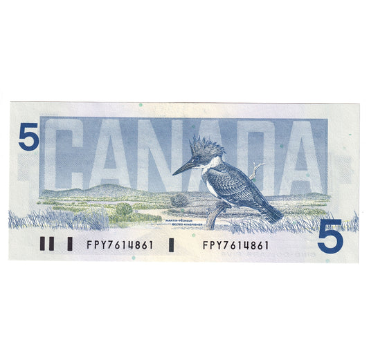 BC-56b 1986 Canada $5 Thiessen-Crow, FPY, CUNC
