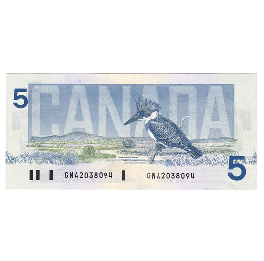 BC-56b 1986 Canada $5 Thiessen-Crow, GNE, CUNC