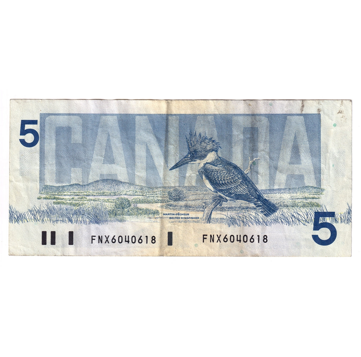 BC-56bA 1986 Canada $5 Thiessen-Crow, FNX Below 7.08M, VF