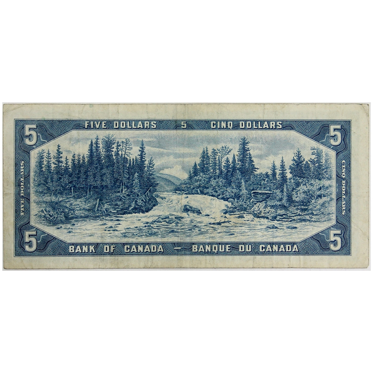 BC-39b 1954 Canada $5 Beattie-Rasminsky, P/S, Fine (F12)