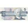 BC-56b 1986 Canada $5 Thiessen-Crow, GNK, AU-UNC