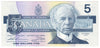 BC-56b 1986 Canada $5 Thiessen-Crow, GNT, AU