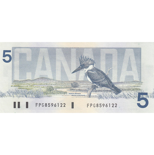 BC-56b 1986 Canada $5 Thiessen-Crow, FPG, Circ