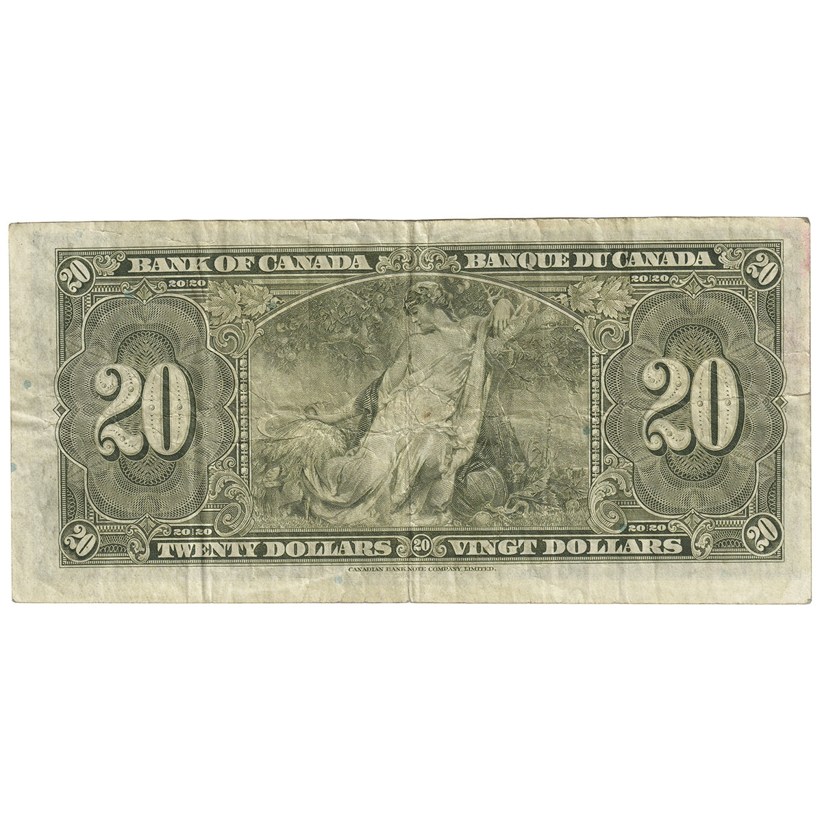 BC-25a 1937 Canada $20 Osborne-Towers, A/E, VF
