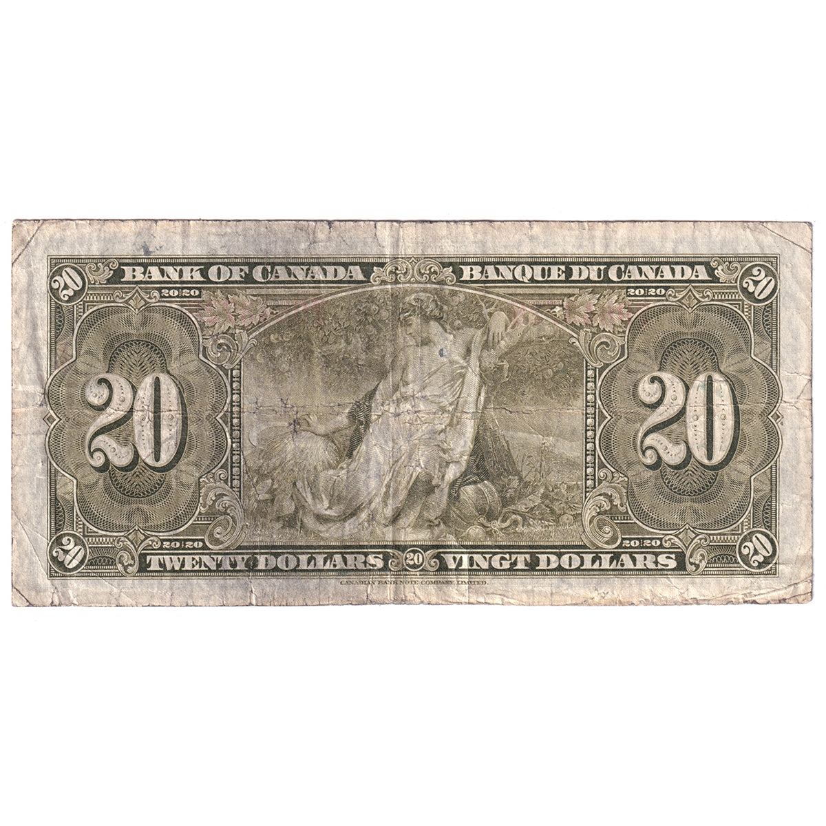 BC-25b 1937 Canada $20 Gordon-Towers, B/E, F-VF