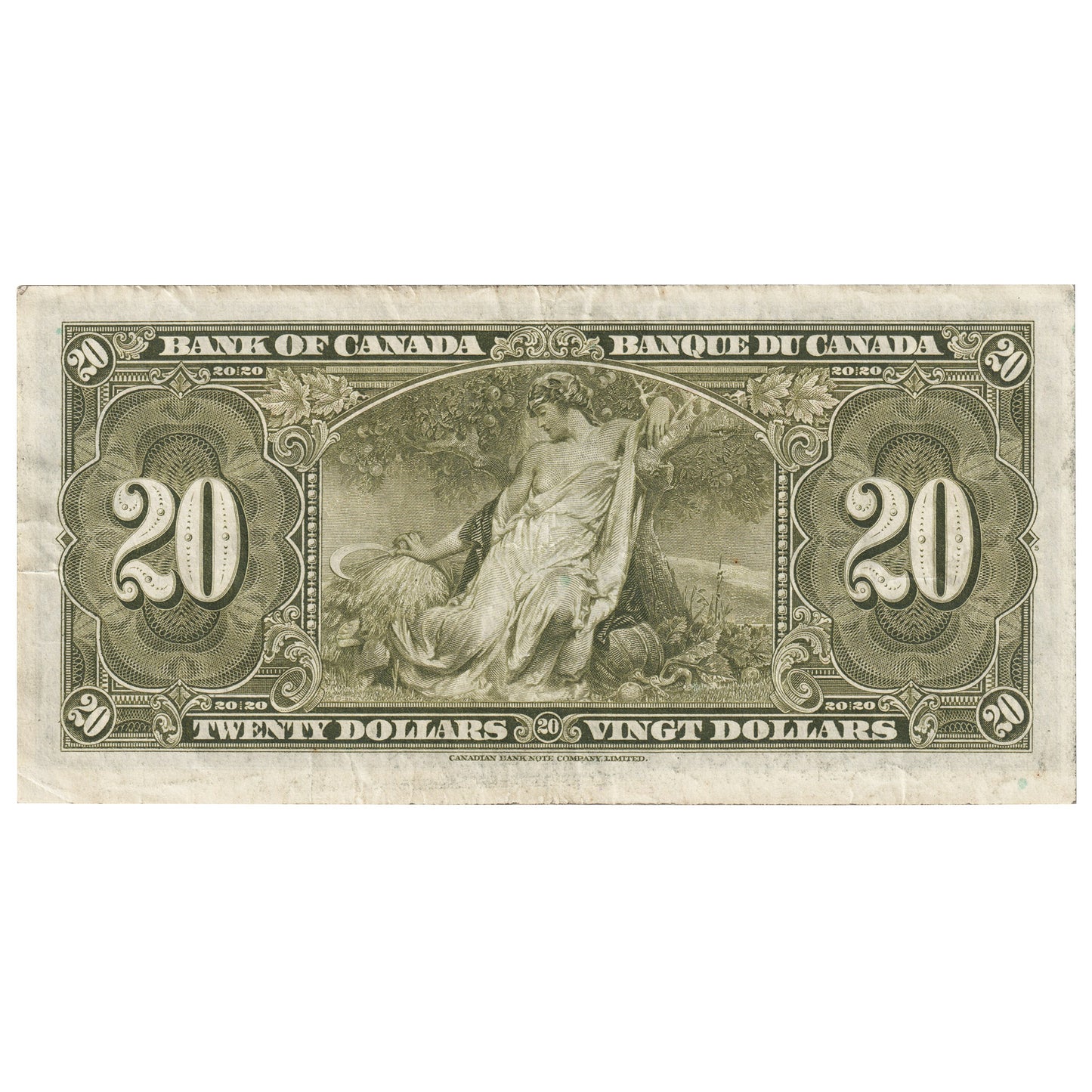 BC-25b 1937 Canada $20 Gordon-Towers, D/E, Extra Fine (EF40)