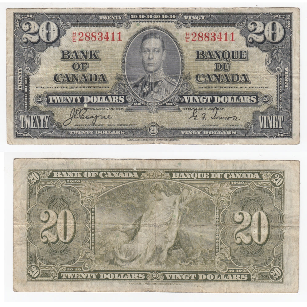 BC-25c 1937 Canada $20 Coyne-Towers, H/E, F