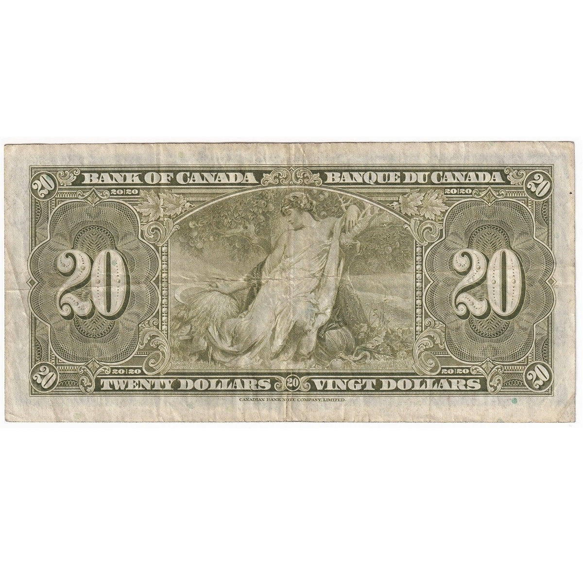 BC-25c 1937 Canada $20 Coyne-Towers, H/E, VF