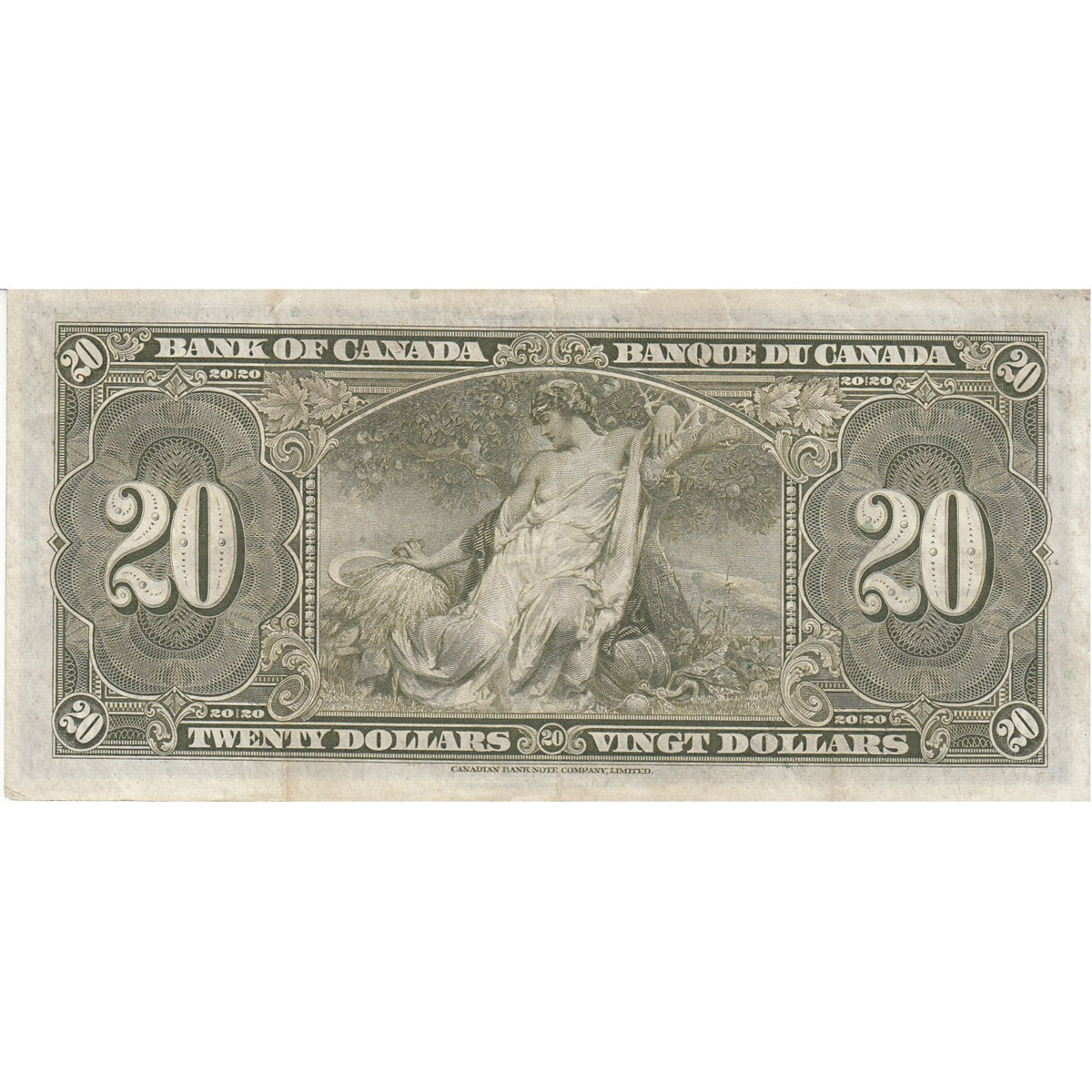 BC-25c 1937 Canada $20 Coyne-Towers, J/E, VF-EF (VF30)