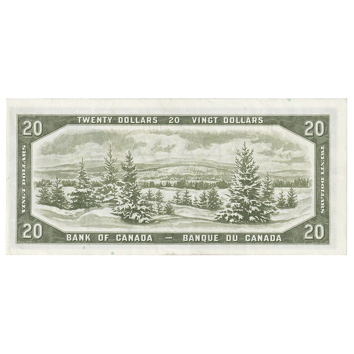 BC-33a 1954 Canada $20 Coyne-Towers, Devil's Face, A/E, Extra Fine (EF40)