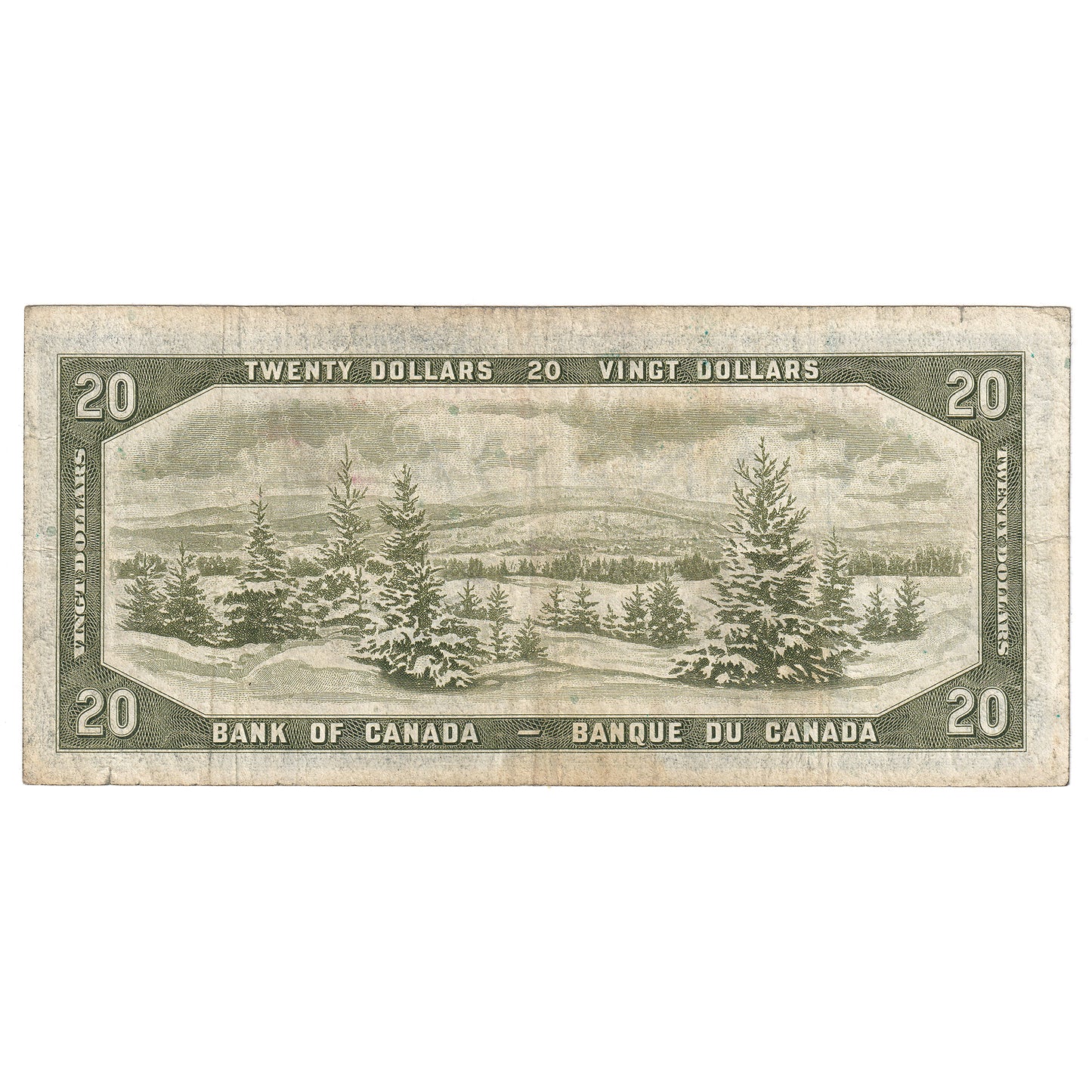 BC-33a 1954 Canada $20 Coyne-Towers, Devil's Face, A/E, Fine (F12)