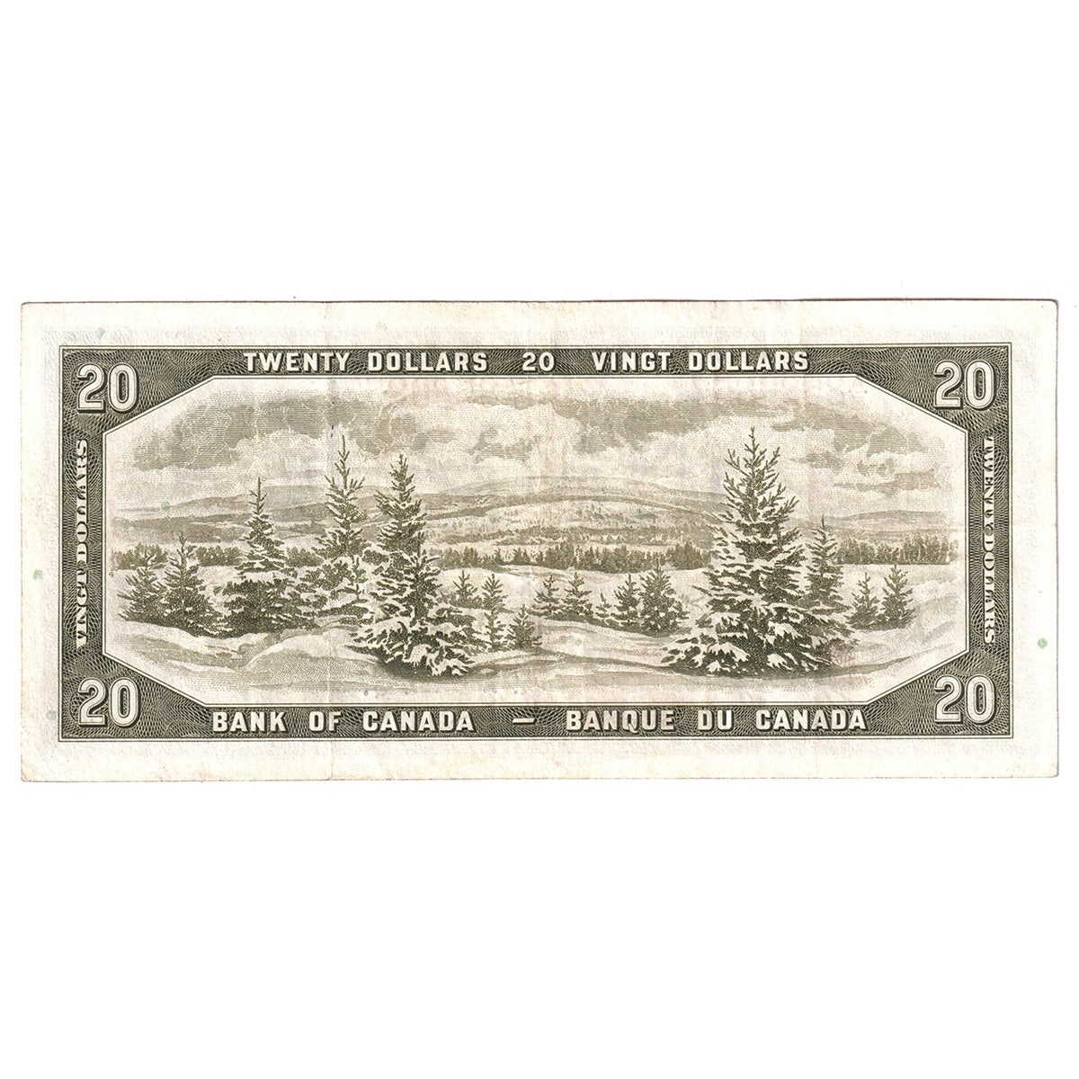 BC-33a 1954 Canada $20 Coyne-Towers, Devil's Face, A/E, VF-EF