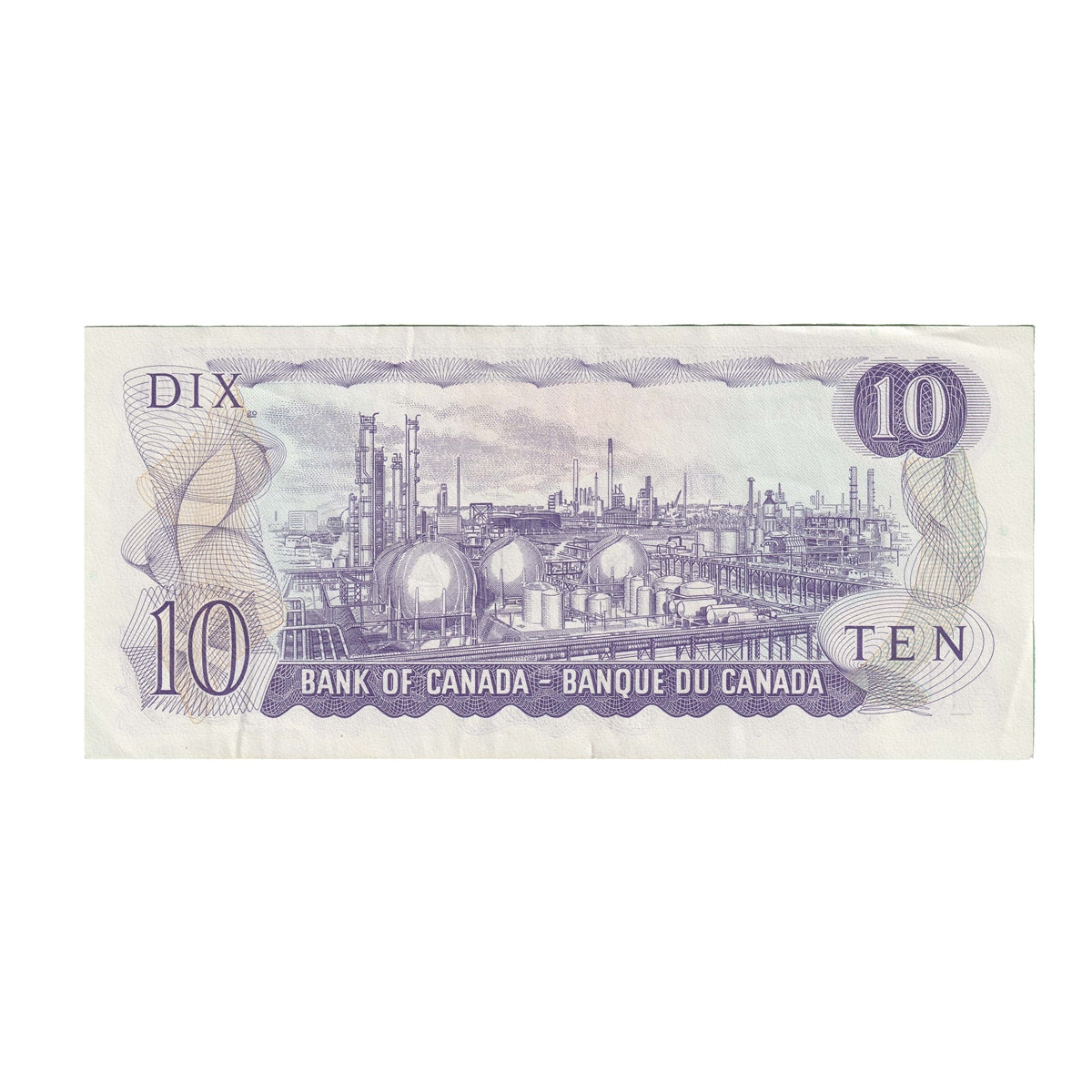 BC-49e 1971 Canada $10 Thiessen-Crow, FDK, Almost Uncirculated (AU50)