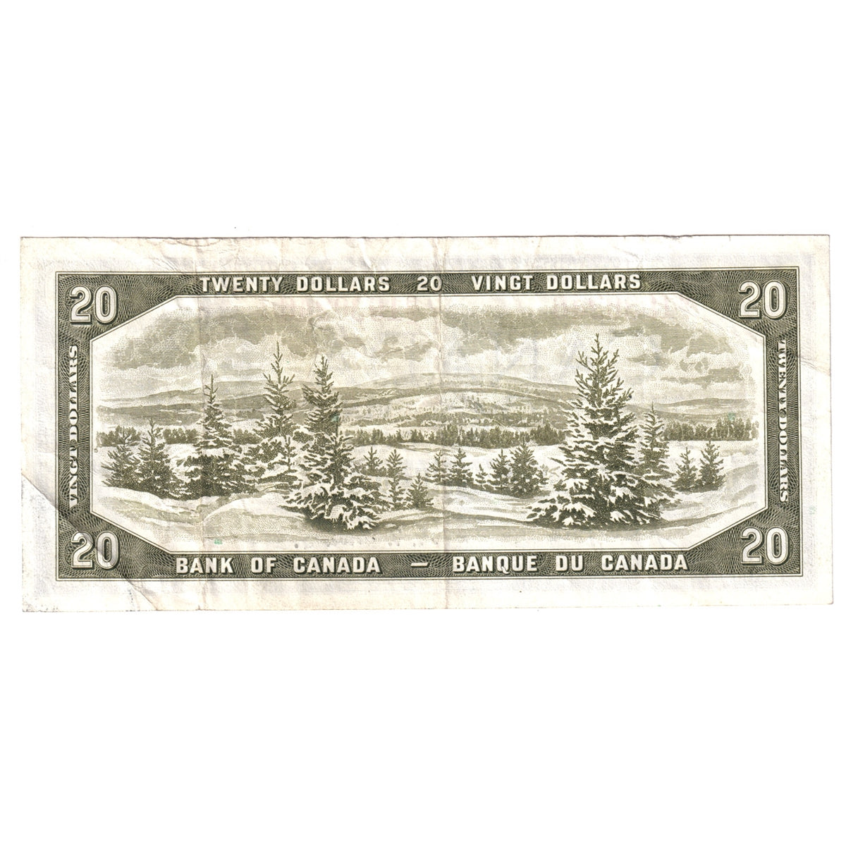 BC-33a 1954 Canada $20 Coyne-Towers, Devil's Face, B/E, VF