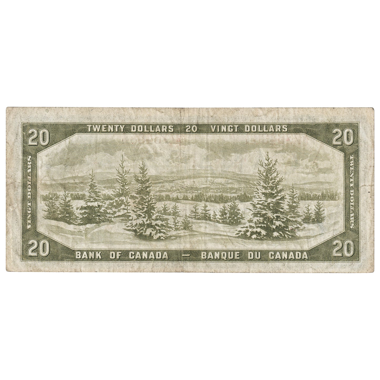 BC-33b 1954 Canada $20 Beattie-Coyne, Devil's Face, C/E, VF