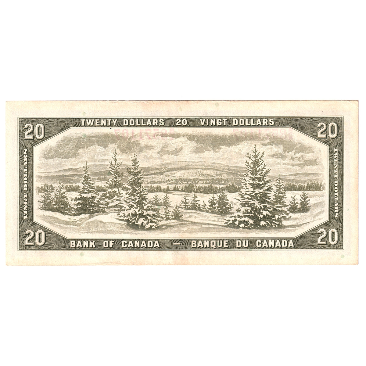 BC-41b 1954 Canada $20 Beattie-Rasminsky, B/W, AU