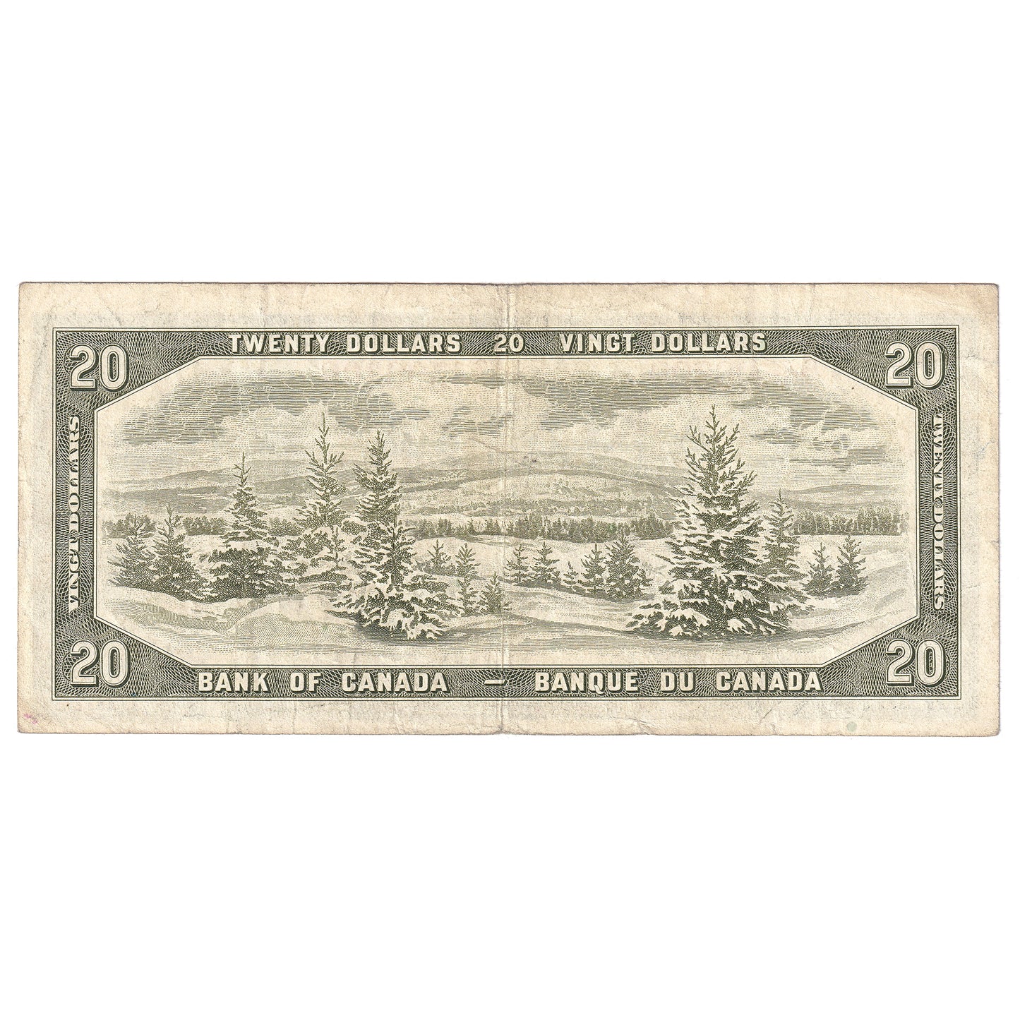BC-41b 1954 Canada $20 Beattie-Rasminsky, C/W, circ