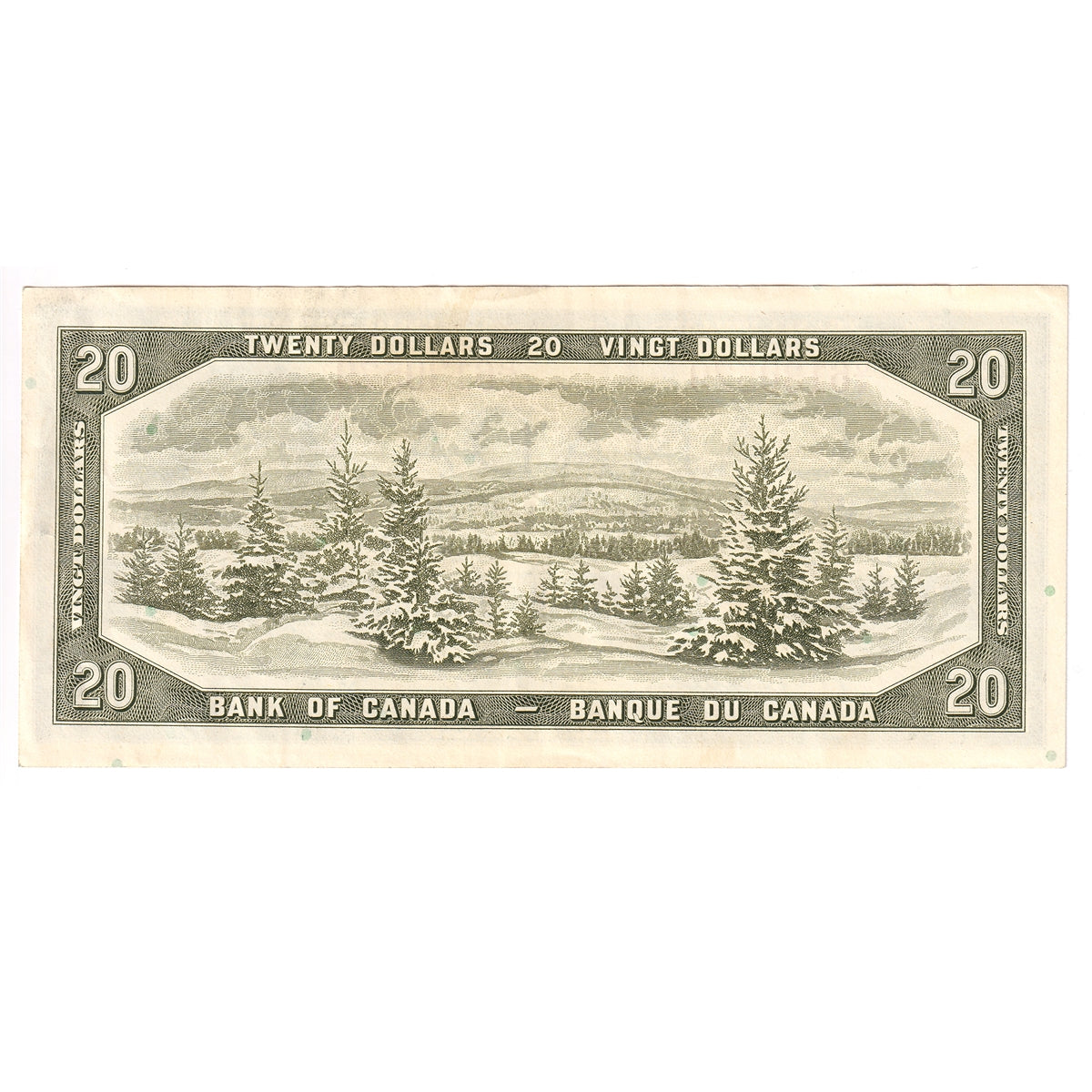 BC-41b 1954 Canada $20 Beattie-Rasminsky, D/W, Almost Uncirculated (AU50)