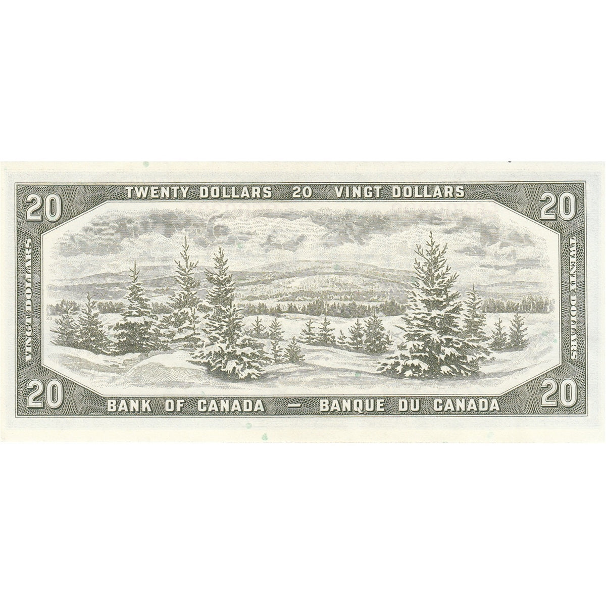 BC-41b 1954 Canada $20 Beattie-Rasminsky, F/W, AU-UNC (AU55)