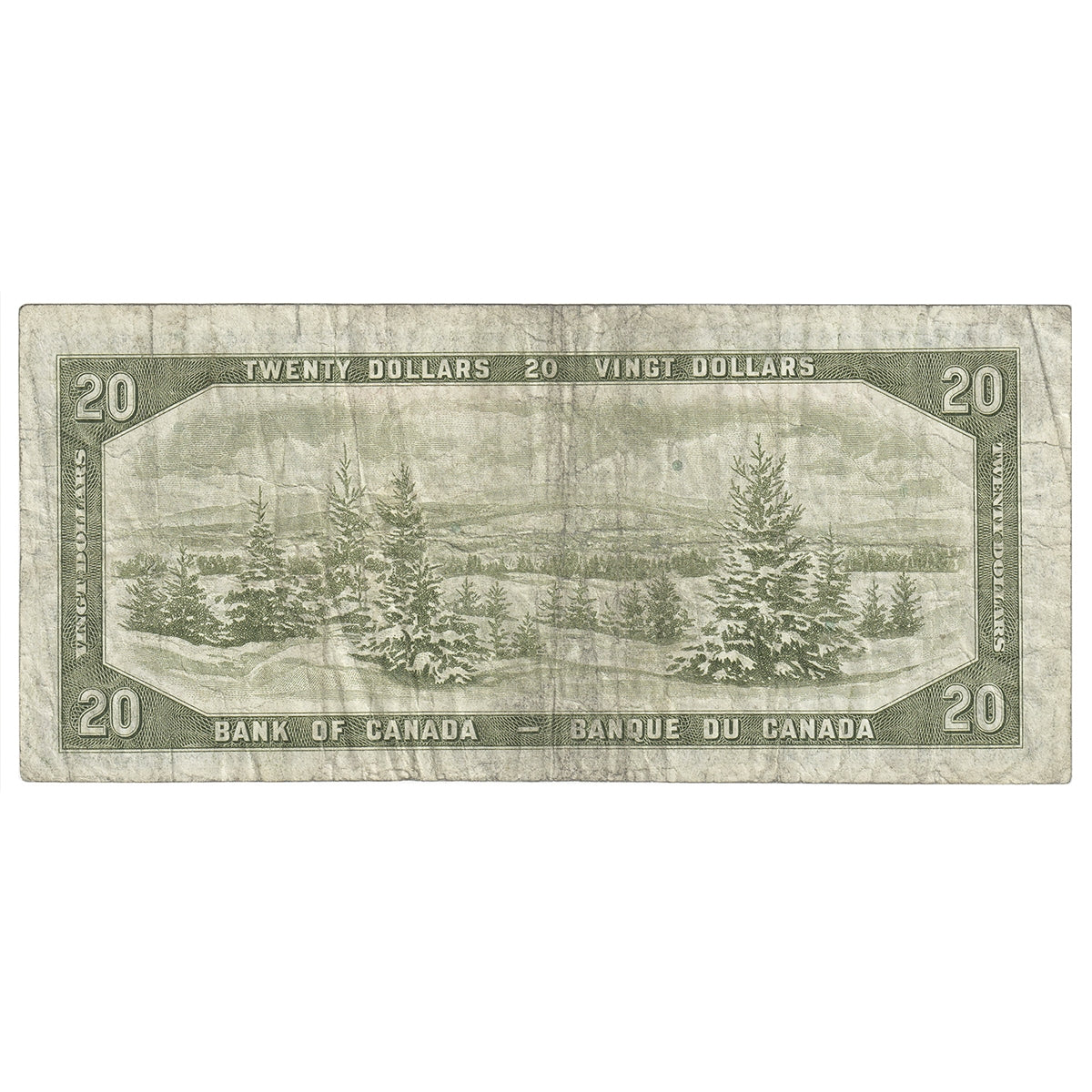 BC-41b 1954 Canada $20 Beattie-Rasminsky, G/W, F-VF