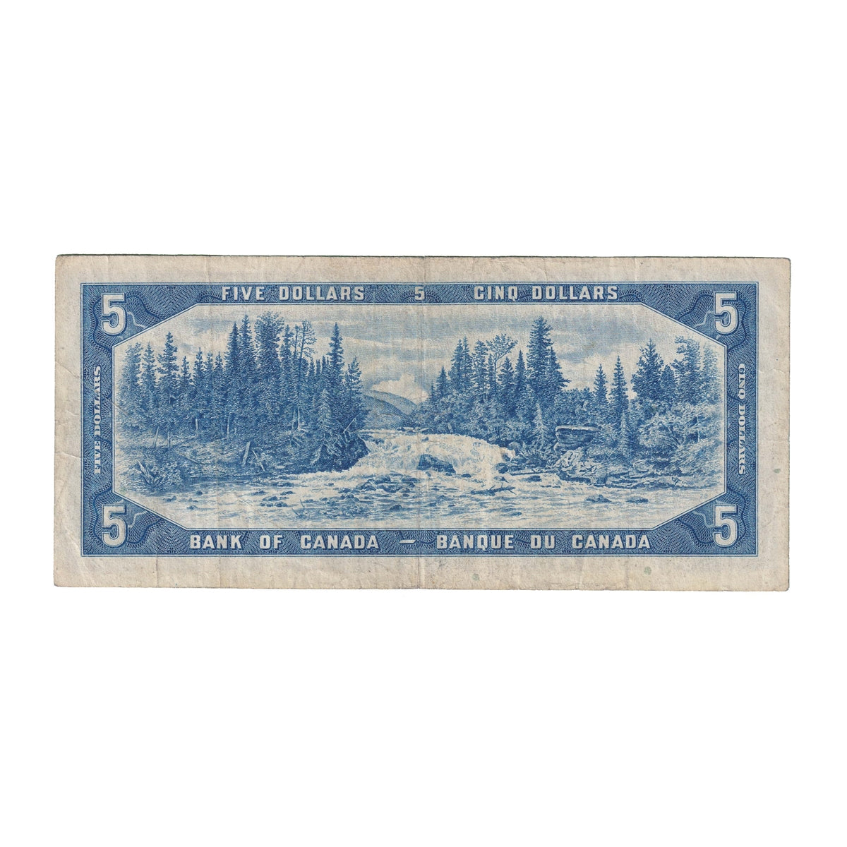 BC-39a 1954 Canada $5 Beattie-Coyne, O/C, Fine (F12)