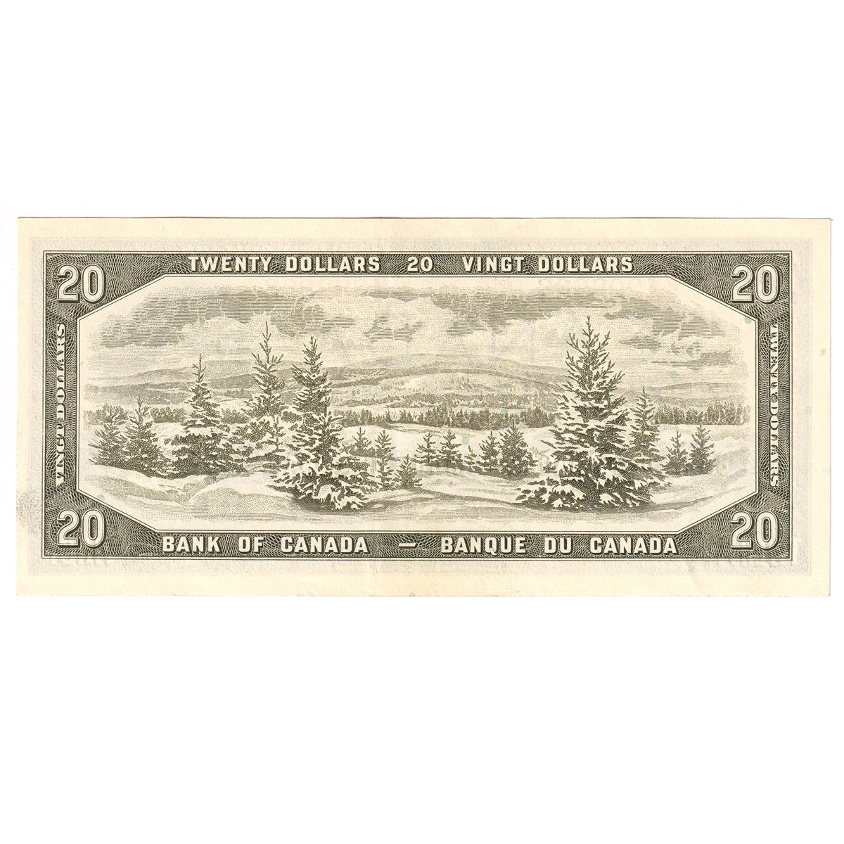 BC-41b 1954 Canada $20 Beattie-Rasminsky, Y/E, EF-AU