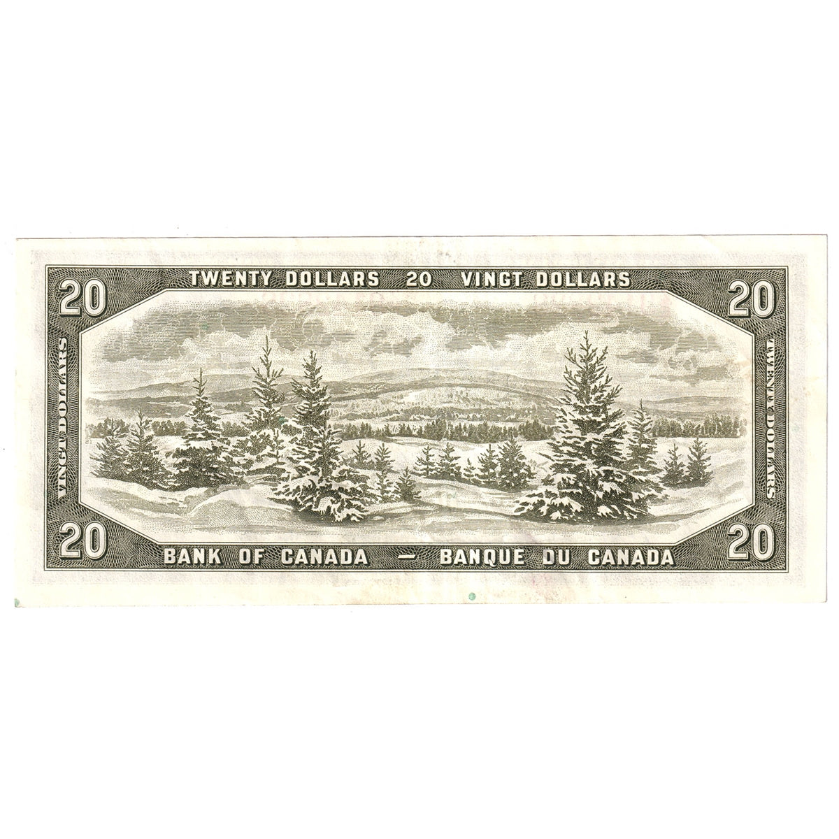 BC-41b 1954 Canada $20 Beattie-Rasminsky, Z/E, Almost Uncirculated (AU50)