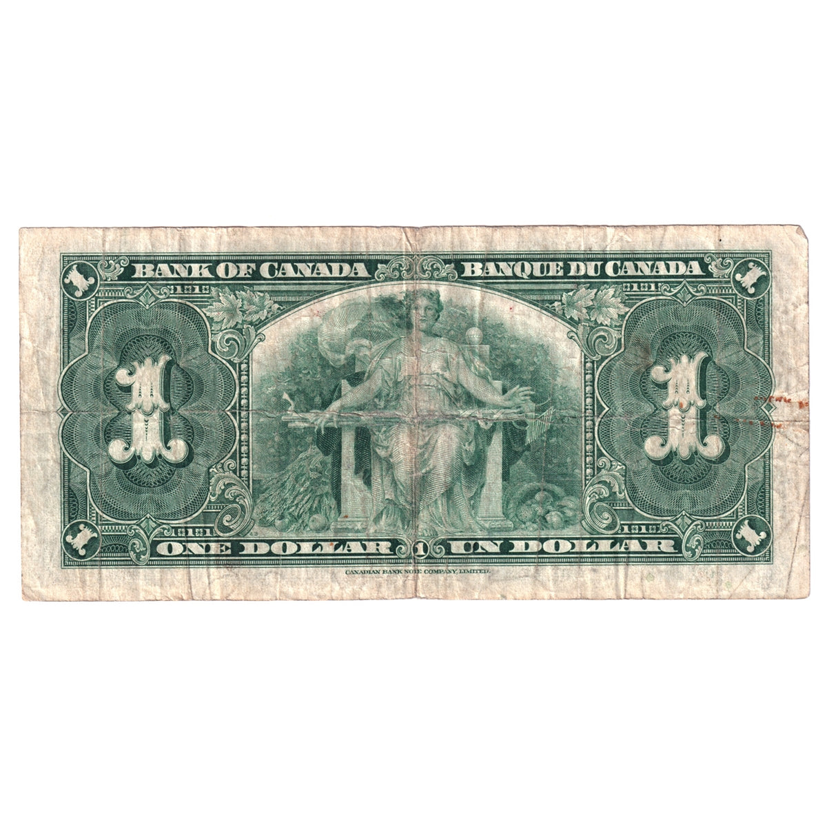 BC-21c 1937 Canada $1 Gordon-Towers, H/M, Circ