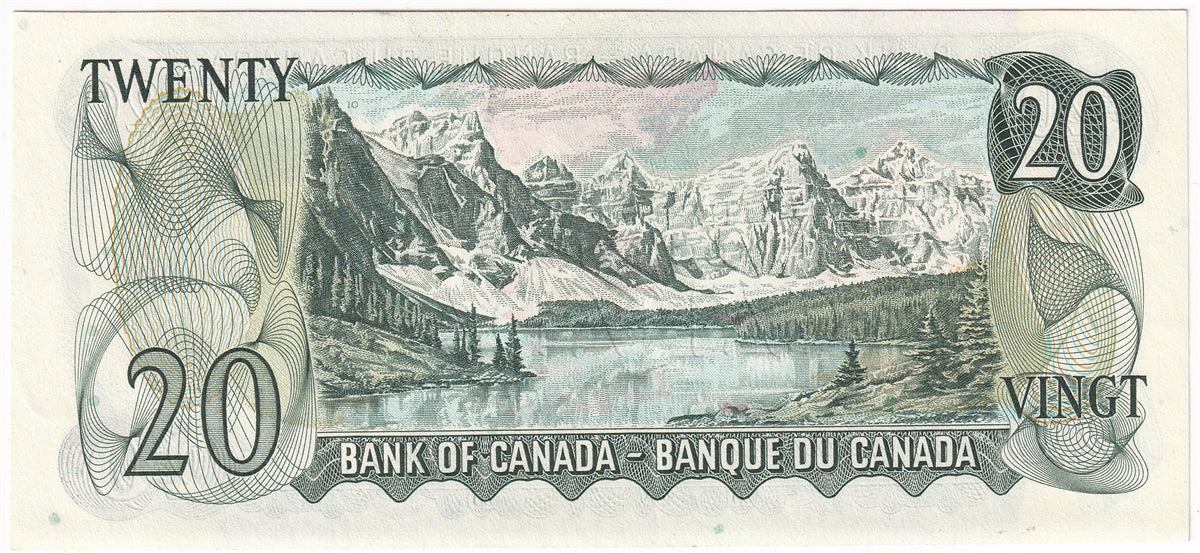 BC-50a 1969 Canada $20 Beattie-Rasminsky, ES, Almost Uncirculated (AU50)