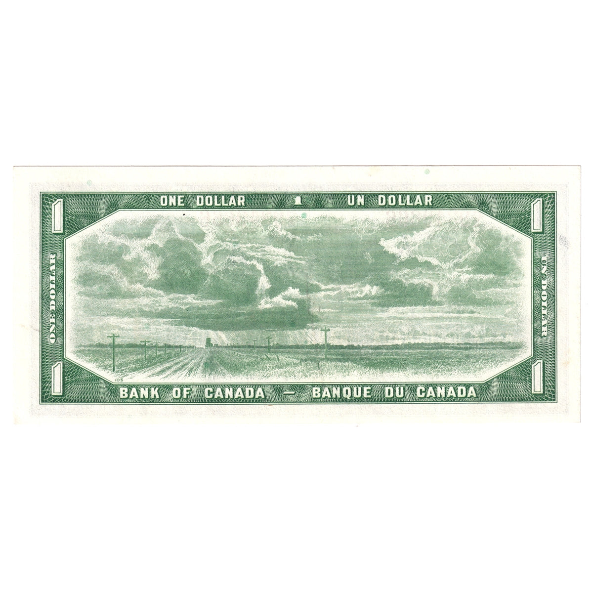 BC-37b-i 1954 Canada $1 Beattie-Rasminsky, H/Z, AU-UNC (AU55)