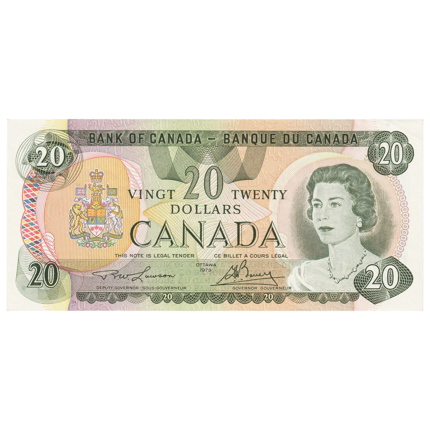 BC-54a 1979 Canada $20 Lawson-Bouey, AU-UNC (AU55)