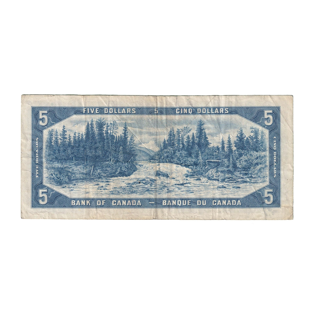 BC-39b 1954 Canada $5 Beattie-Rasminsky, P/X, F-VF (F15)