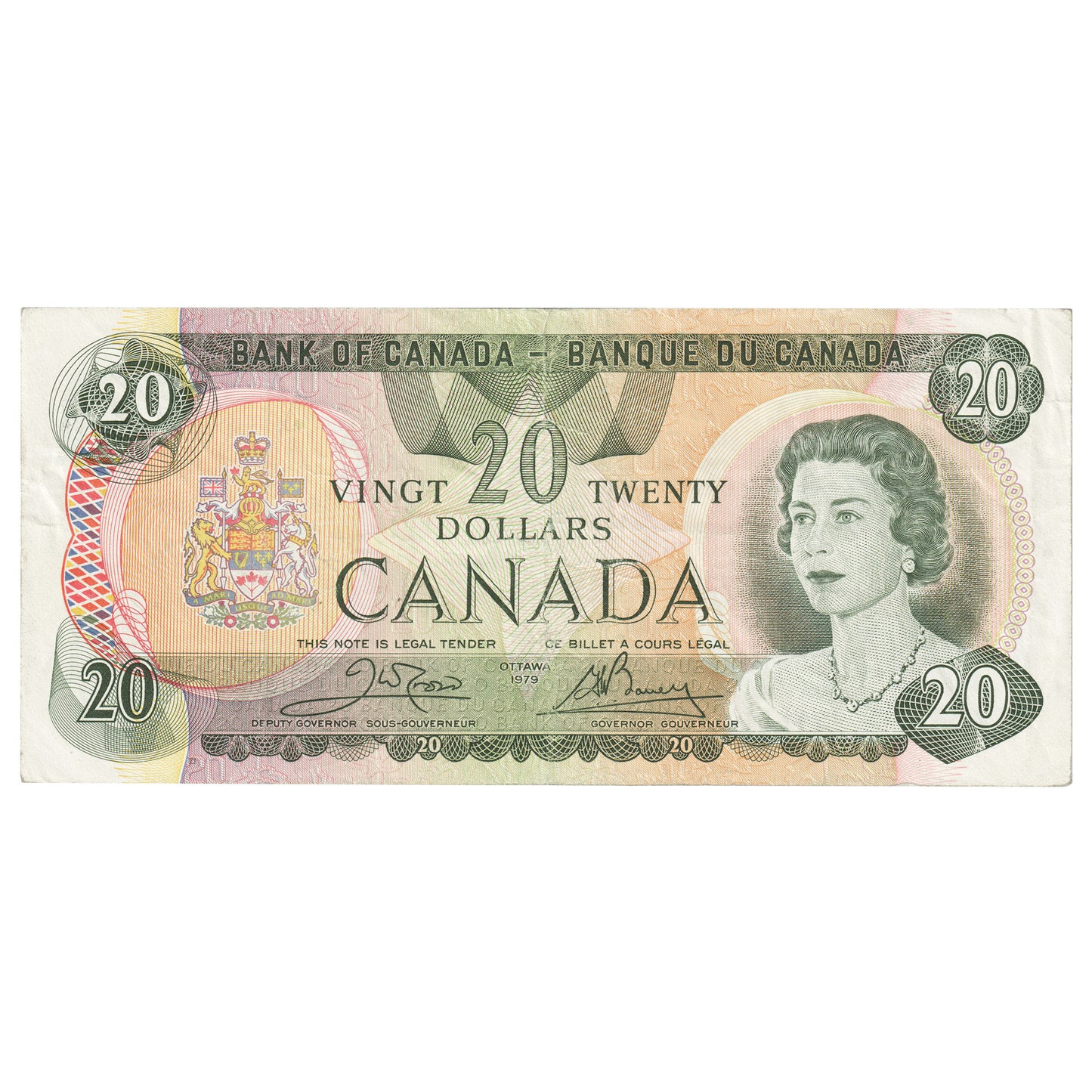 BC-54bA-i 1979 Canada $20 Crow-Bouey, 516, Steel Engraved, Very Fine (VF20)
