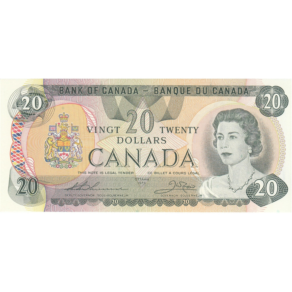 BC-54c 1979 Canada $20 Thiessen-Crow, Uncirculated (MS60)
