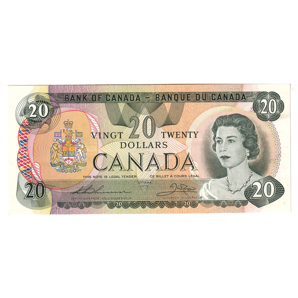 BC-54cA 1979 Canada $20 Thiessen-Crow, 510, Extra Fine (EF40)