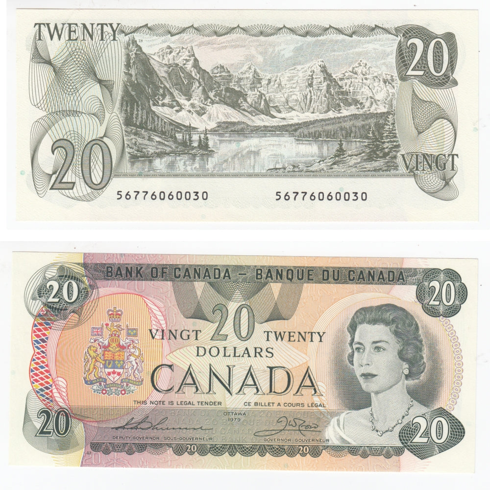 BC-54c-i 1979 Canada $20 Thiessen-Crow, Uncirculated (MS60)