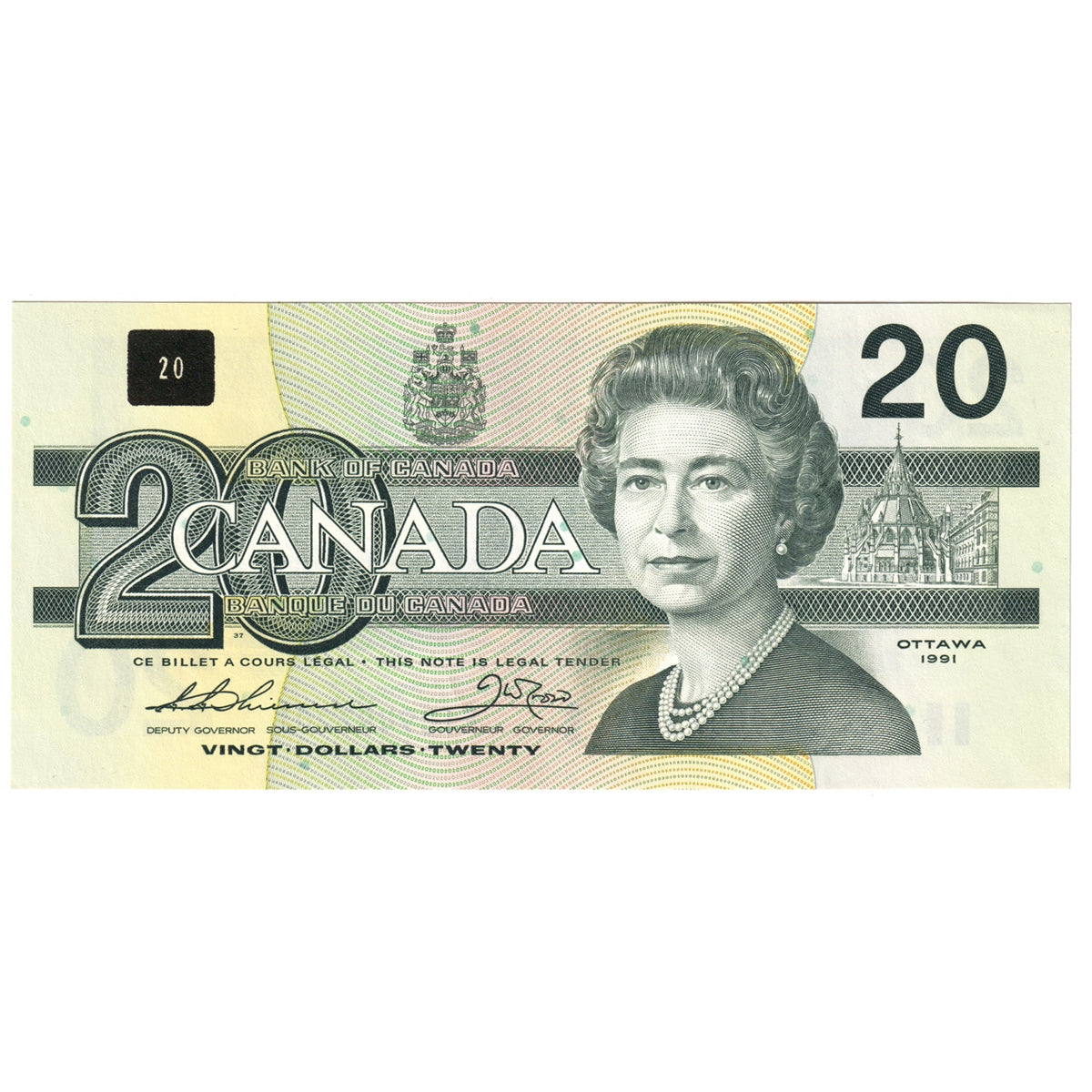 BC-58a 1991 Canada $20 Thiessen-Crow, EIC, UNC