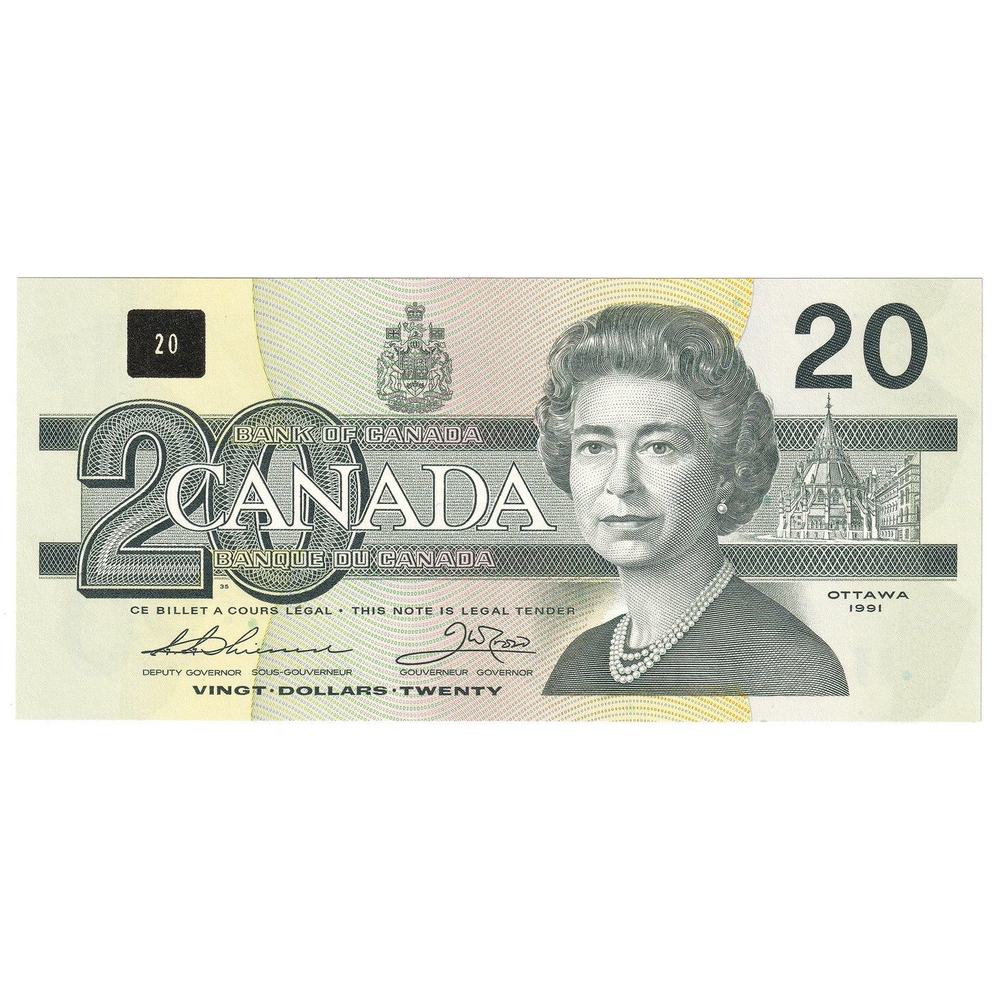 BC-58a 1991 Canada $20 Thiessen-Crow, EIG, UNC