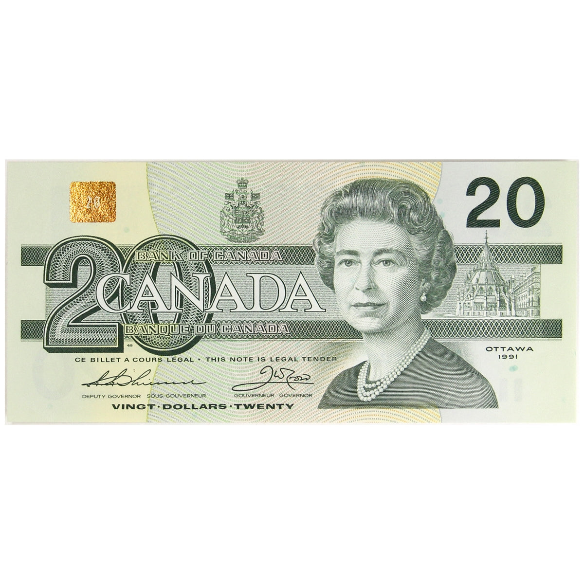 BC-58a 1991 Canada $20 Thiessen-Crow, ESH, Uncirculated (MS60)