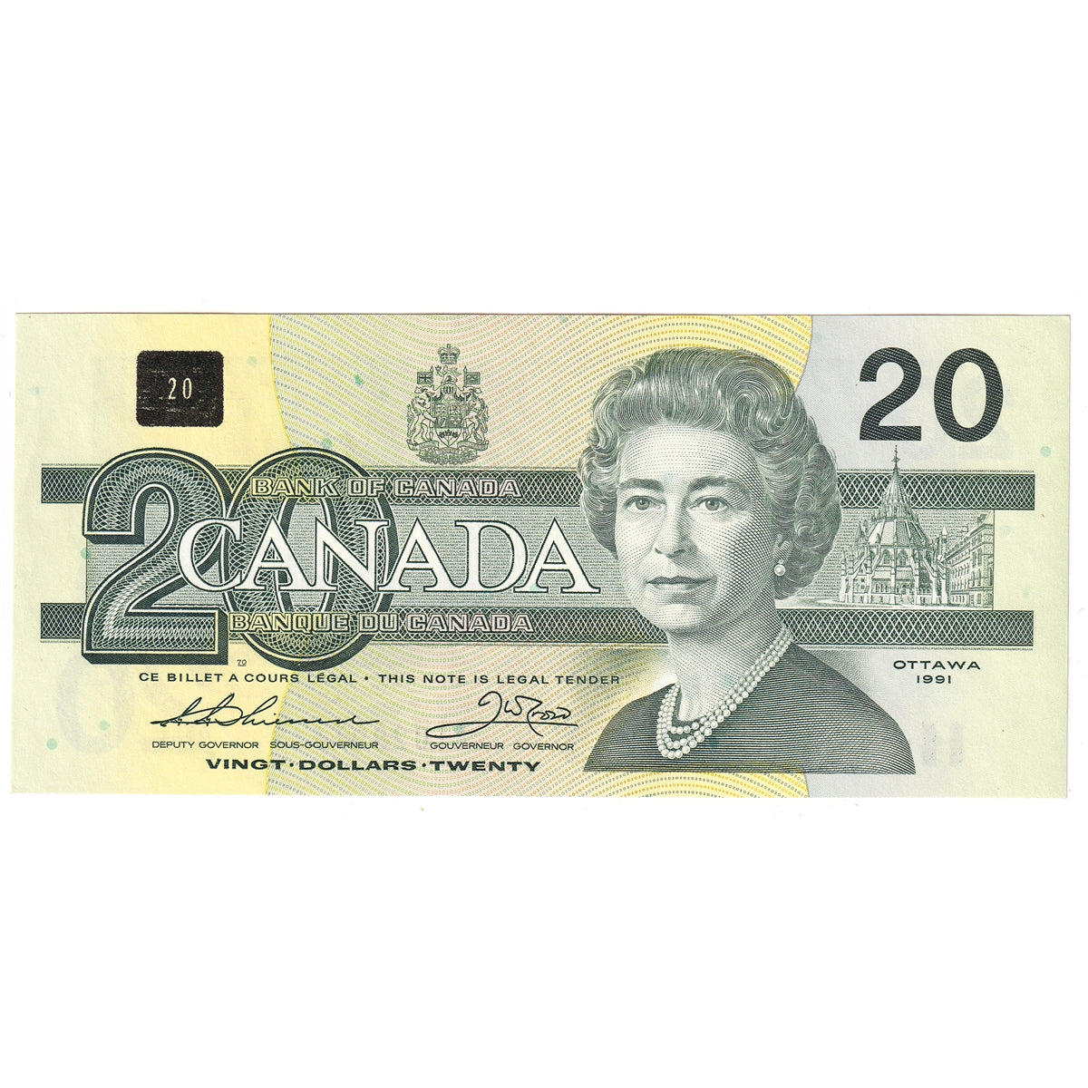 BC-58a-ii 1991 Canada $20 Thiessen-Crow, AIC, UNC