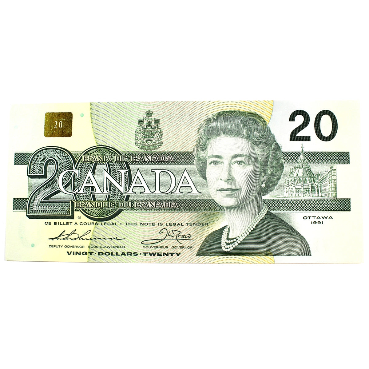 BC-58a-ii 1991 Canada $20 Thiessen-Crow, AIK, Choice Uncirculated (CUNC63)