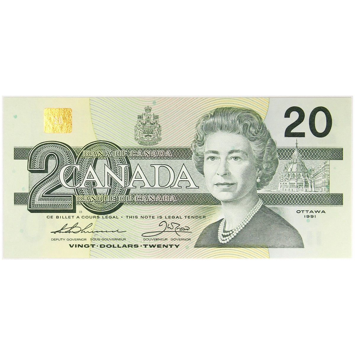 BC-58a-ii 1991 Canada $20 Thiessen-Crow, AIR, UNC