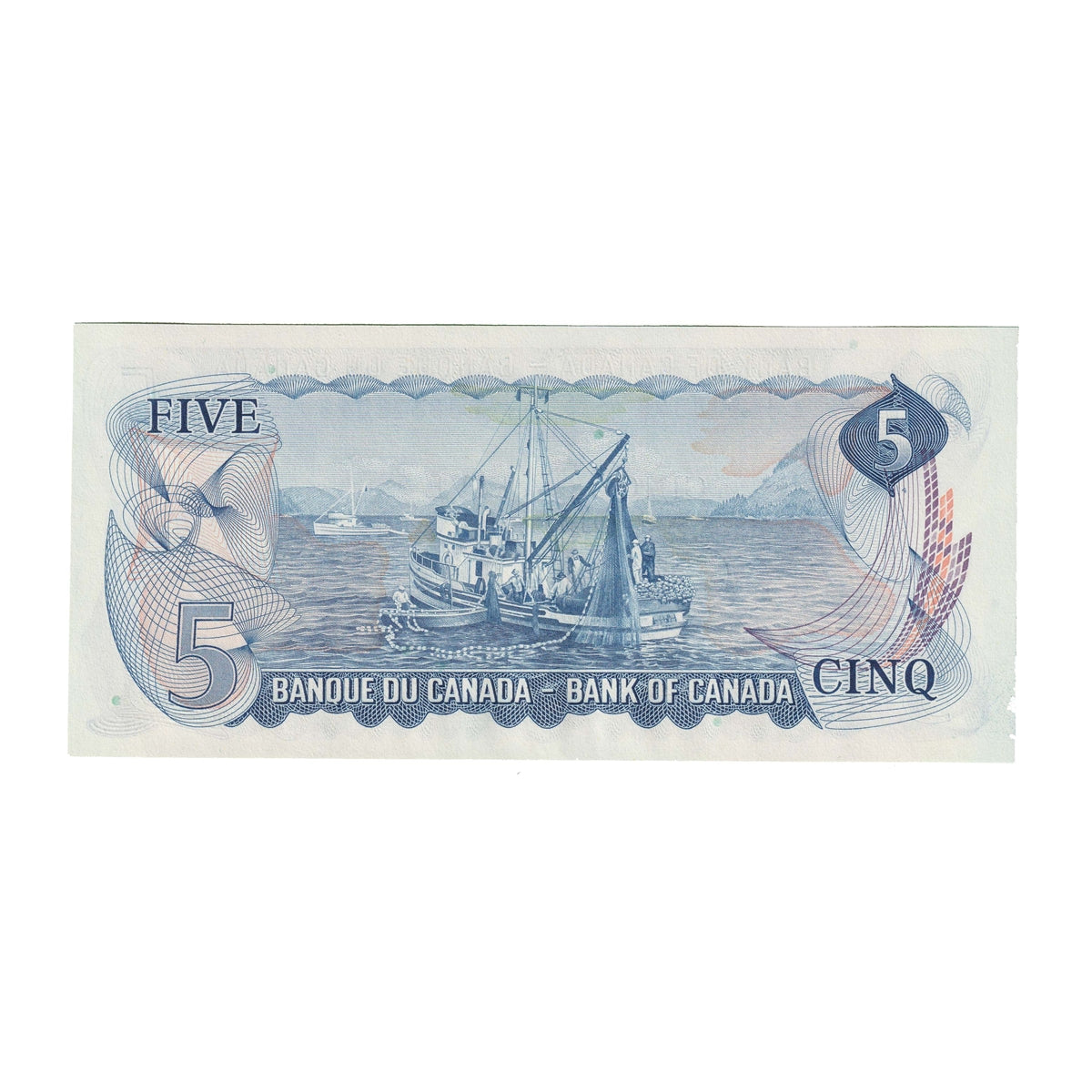 BC-48a 1972 Canada $5 Bouey-Rasminsky, CJ, Choice Uncirculated (CUNC63)