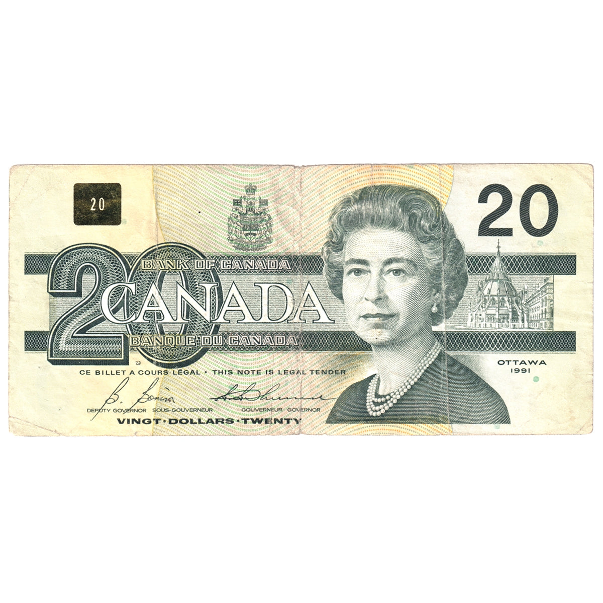 BC-58BA-i 1991 Canada $20 Bonin-Thiessen, AIX, Circ