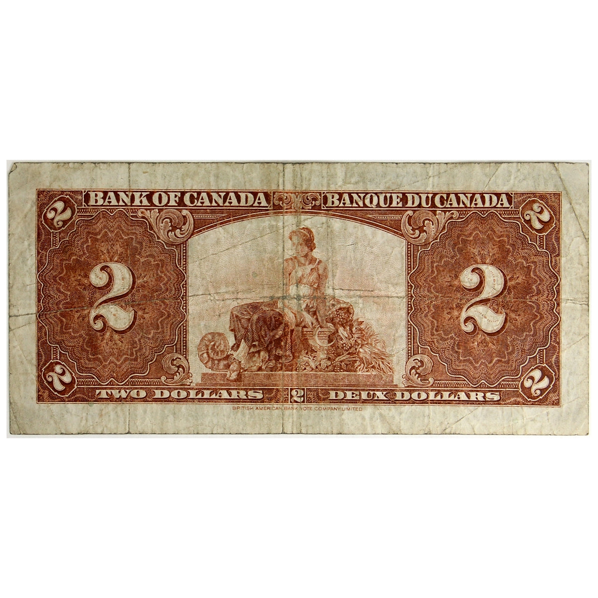 BC-22b 1937 Canada $2 Gordon-Towers, T/B, VG-F (VG10)