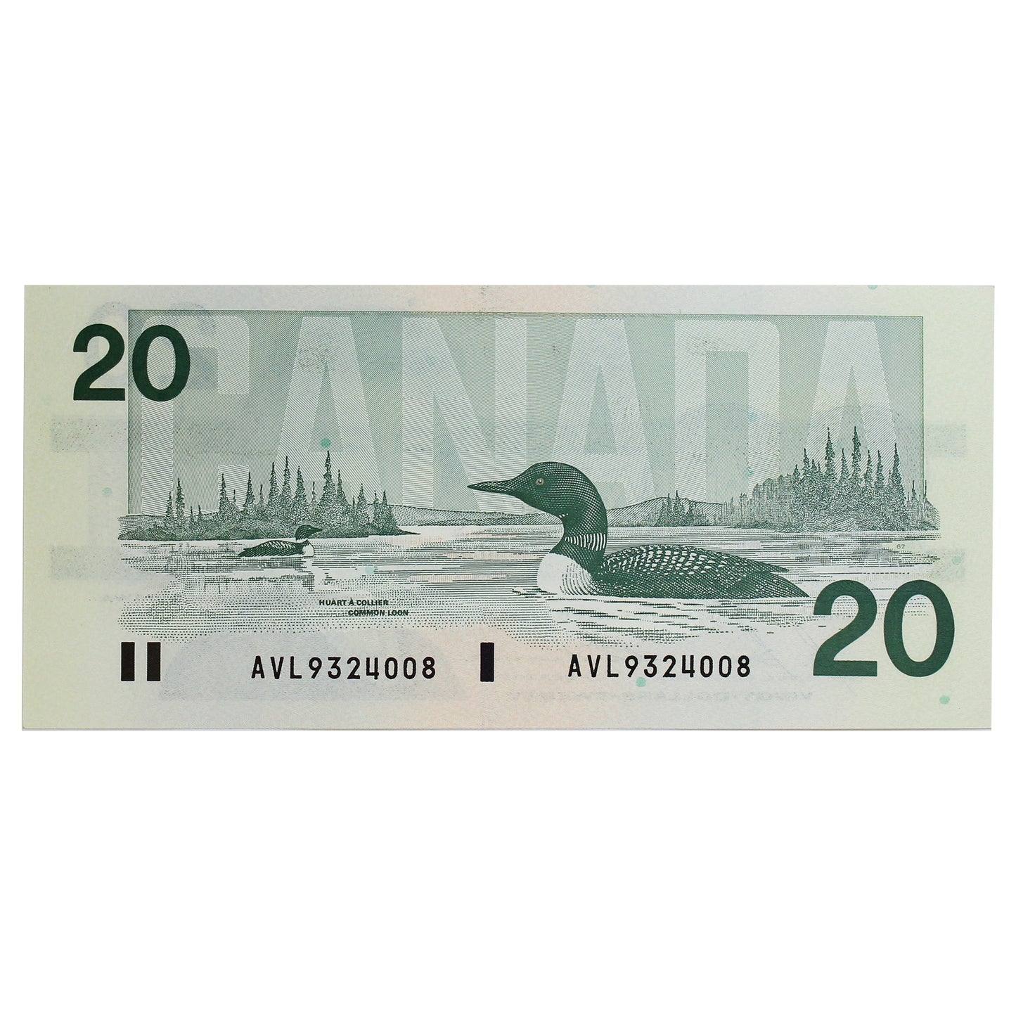 BC-58b-i 1991 Canada $20 Bonin-Thiessen, AVL, UNC